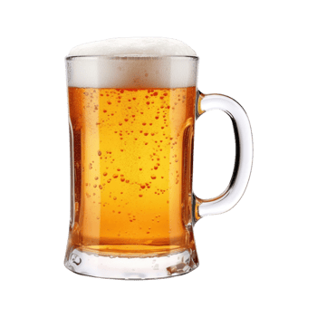 a glass of cold beer isolated on transparent background. clipping path. png
