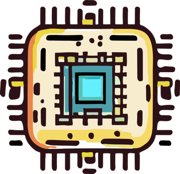 Chip cpu png graphic clipart design