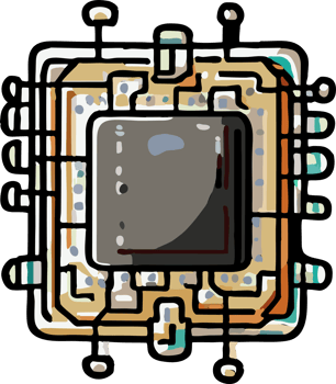 Chip cpu png graphic clipart design