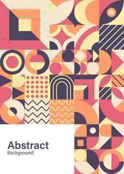 Abstract colorful geometric mosaic shapes background vector