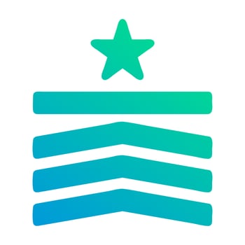 badge icon gradient green blue colour military symbol perfect. vector