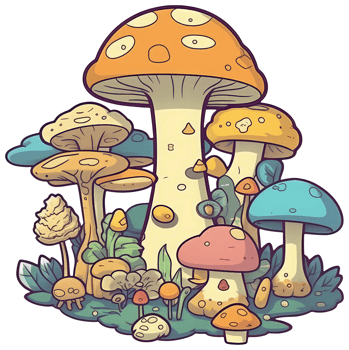Mushroom sticker transparent illustration. . png