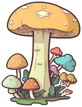 Mushroom sticker transparent illustration. . png