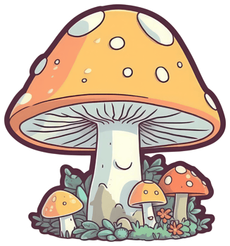 Mushroom sticker transparent illustration. . png