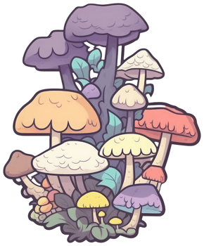 Mushroom sticker transparent illustration. . png