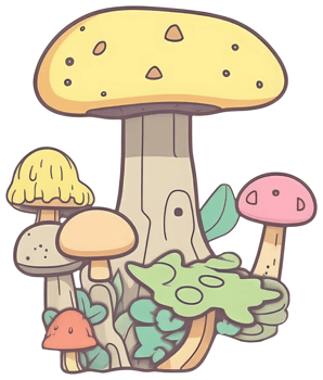 Mushroom sticker transparent illustration. . png