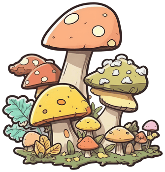 Mushroom sticker transparent illustration. . png