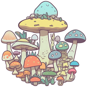 Mushroom sticker transparent illustration. . png