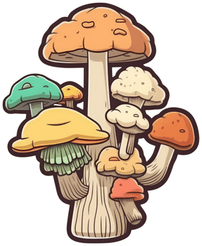 Mushroom sticker transparent illustration. . png