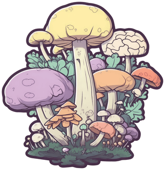 Mushroom sticker transparent illustration. . png