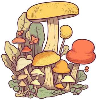 Mushroom sticker transparent illustration. . png