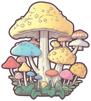 Mushroom sticker transparent illustration. . png