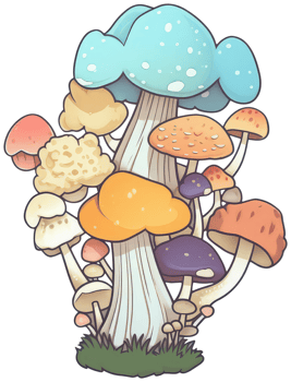 Mushroom sticker transparent illustration. . png