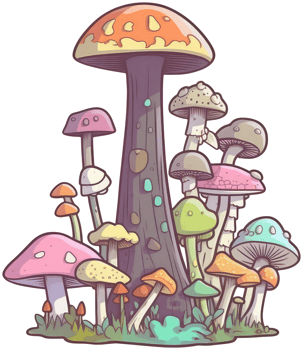 Mushroom sticker transparent illustration. . png