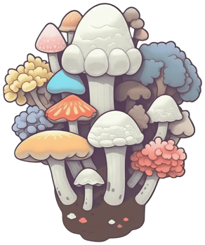 Mushroom sticker transparent illustration. . png