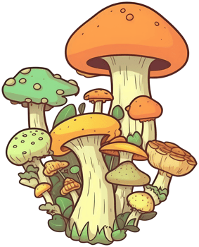 Mushroom sticker transparent illustration. . png