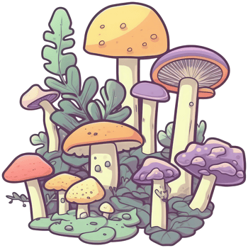 Mushroom sticker transparent illustration. . png