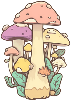 Mushroom sticker transparent illustration. . png