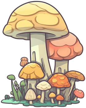 Mushroom sticker transparent illustration. . png