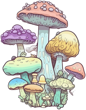 Mushroom sticker transparent illustration. . png
