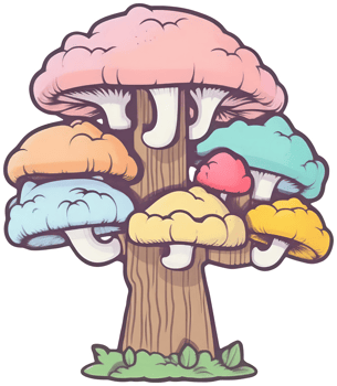Mushroom sticker transparent illustration. . png