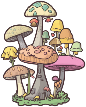 Mushroom sticker transparent illustration. . png