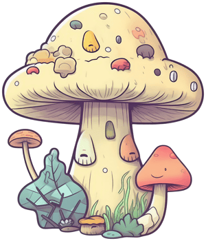 Mushroom sticker transparent illustration. . png