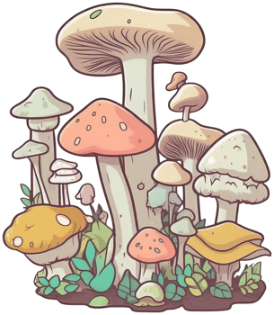 Mushroom sticker transparent illustration. . png