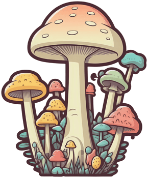 Mushroom sticker transparent illustration. . png