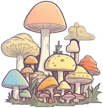 Mushroom sticker transparent illustration. . png