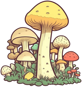 Mushroom sticker transparent illustration. . png