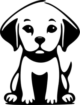 Sitting dog clipart vector illustration