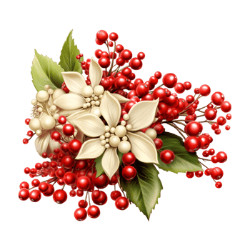Branch With Red Christmas Berry. png