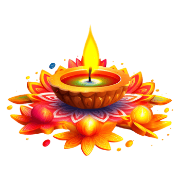 Diya Colorful Rangoli Diwali Festivals In India. png