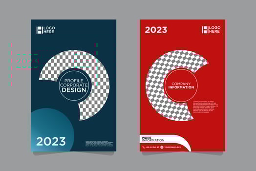 simple minimalist company profile template with futuristic design, company brochure, invitation flyer, cover vector