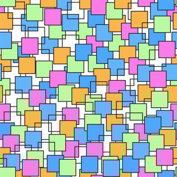 Seamless pattern with colorful squares. Lines and squares. vector