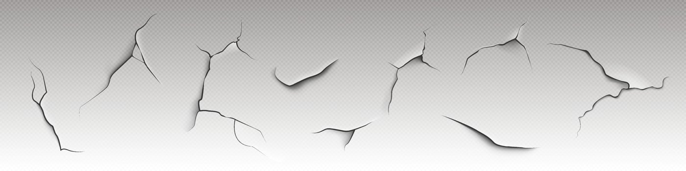Isolated crack paint texture effect vector