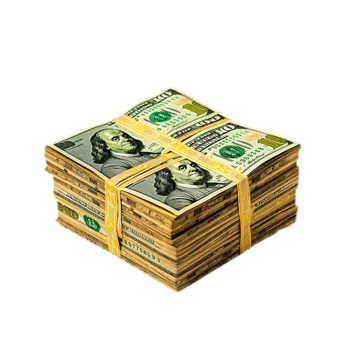 Lot of money isolated png