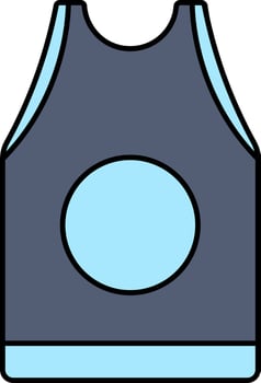 Jersey Icon In Blue Color. vector