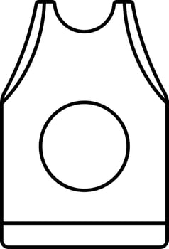 Jersey Icon In Black Line Art. vector
