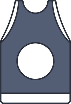 Jersey Icon In Blue And White Color. vector