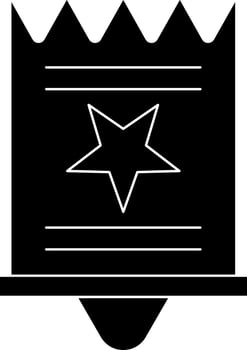Illustration Of Certificate Icon In Black and White Color. vector