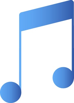 Music Or Song Icon In Blue Color. vector