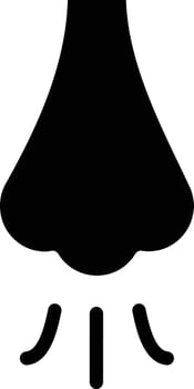 Breathing Nose Icon In Black Color. vector
