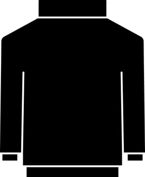 Turtleneck Sweater Icon In Black And White Color. vector