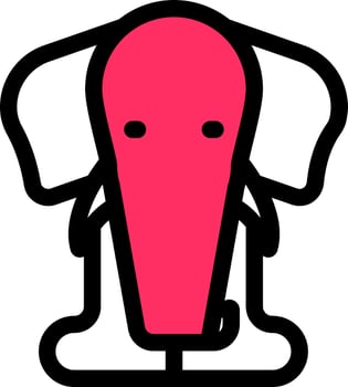 Flat Style Of Yin Yang Icon In Pink And White Color. vector