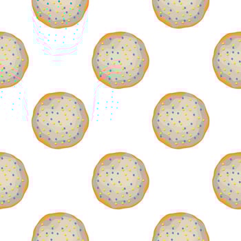 Pattern homemade cookie different taste in pastry biscuit vector