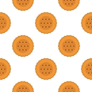 Pattern homemade cookie different taste in pastry biscuit vector