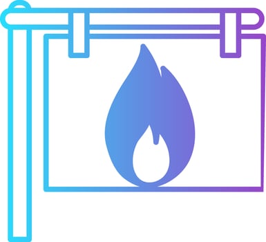 Advertising Board Icon In Flat Style. vector