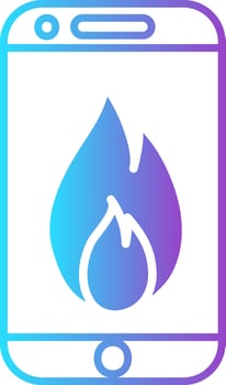 Flat Style Hot Deal In Smartphone Icon. vector